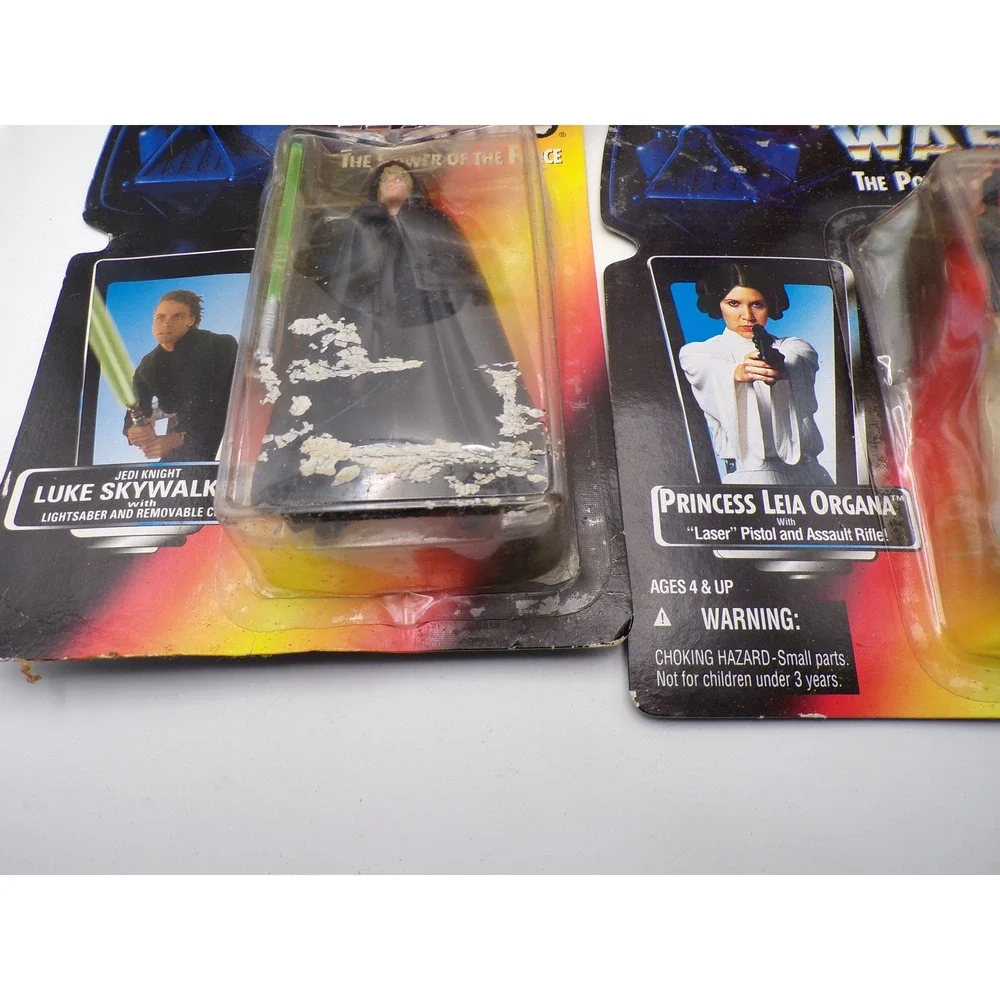Vintage Star Wars Power of the‎ Force Action Figures - Lando, Yoda, Luke, Leia